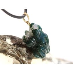 Moosachat grn Frosch Anhnger se - ca. 2,9 cm x 1,6 cm x 1,1 cm
