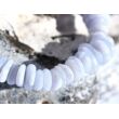 Chalcedon blau gebändert Armband Buttons ca. 9 - 13 mm - ca. 17-18 cm - Sonderqualität -