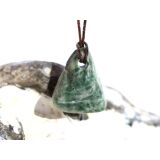 Prasem "Afrikanische Jade" Trommelstein gebohrt...