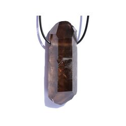 Rauchquarz dunkel Dow XXXL Doppelender / Kristallstab mit Spitze / Rohstein gebohrt - Sonderqualitt - ca. 7,2 cm x 2,5 cm x 1,9 cm
