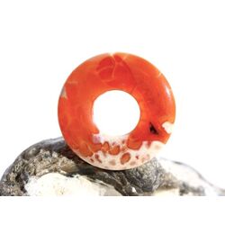 Feuerachat gebr. Donut Edelstein 30 mm (4 mm stark)