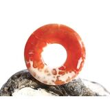 Feuerachat gebr. Donut Edelstein 30 mm (4 mm stark)