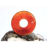 Feuerachat gebr. Donut Edelstein 30 mm (4-5 mm stark)
