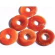 Feuerachat gebr. Donut Edelstein 30 mm (4-5 mm stark)