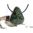Chromdiopsid XL Trommelstein gebohrt - schöne Qualität - ca. 3,5 cm x 3,1 cm x 2,1 cm