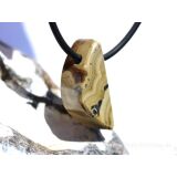 Schalenblende Schmuckstein / Scheibenstein gebohrt (Sphalerit-Wurtzit) - Rarität - AA-Sonderqualität - Handarbeit - ca. 2,4 cm x 1,2 cm x 0,9 cm