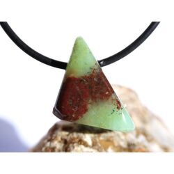 Chrysopras Schmuckstein / Trommelstein gebohrt - ca. 2,1 cm x 1,8 cm x 1,7 cm