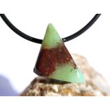Chrysopras Schmuckstein / Trommelstein gebohrt - ca. 2,1 cm x 1,8 cm x 1,7 cm