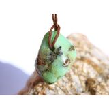 Chrysopras Schmuckstein / Trommelstein gebohrt - ca. 2,4...