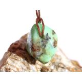 Chrysopras Schmuckstein / Trommelstein gebohrt - ca. 2,4...