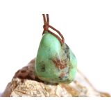 Chrysopras Schmuckstein / Trommelstein gebohrt - ca. 2,4 cm x 2,1 cm x 1,7 cm