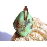Chrysopras Schmuckstein / Trommelstein gebohrt - ca. 2,4 cm x 2,1 cm x 1,7 cm