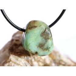 Chrysopras Schmuckstein / Trommelstein gebohrt - ca. 2,2 cm x 1,7 cm x 1,8 cm