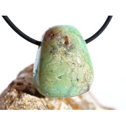 Chrysopras Trommelstein gebohrt - ca. 2,7 cm x 2,3 cm x 1,8 cm