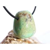 Chrysopras Trommelstein gebohrt - ca. 2,7 cm x 2,3 cm x...