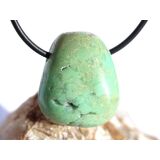 Chrysopras Trommelstein gebohrt - ca. 2,7 cm x 2,3 cm x 1,8 cm