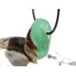 Chrysopras Trommelstein gebohrt - Rarität - Sonderqualität - ca. 3,1 cm x 2,6 cm x 1,7 cm