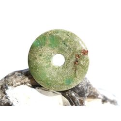 Chrysopras Donut Edelstein 25 mm (3,7 mm stark) - Rarit�t...
