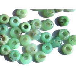 Chrysopras Donut / Perle 9-12 mm (3,5-6 mm stark) - Rarit�t - sch�ne Qualit�t -