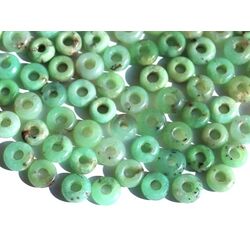 Chrysopras Donuts 9-12 mm (3,5-6 mm stark) - Rarit�t - sch�ne Qualit�t -