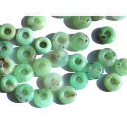 Chrysopras Donuts 9-12 mm (3,5-6 mm stark) - Rarit�t - sch�ne Qualit�t -