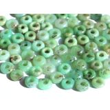 Chrysopras Donut / Perle 9-12 mm (3,5-6 mm stark) -...