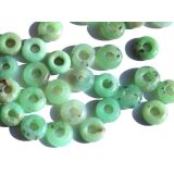 Chrysopras Donut / Perle 9-12 mm (3,5-6 mm stark) - Rarität - schöne Qualität -