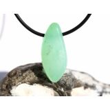 Chrysopras Schmuckstein / Scheibenstein gebohrt -...