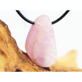 Kunzit rosa (Spodumen) Trommelstein gebohrt - Rarität - ca. 3,1 cm x 1,9 cm x 1 cm (Fairer Handel / GKS)