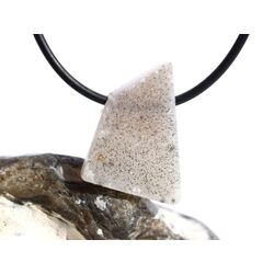 Chalcedon wei� Schmuckstein / Scheibenstein gebohrt - Handarbeit - Sonderqualit�t - ca. 2,6 cm x 2 cm x 0,7 cm