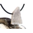 Chalcedon weiß Schmuckstein / Scheibenstein gebohrt - Handarbeit - Sonderqualität - ca. 2,6 cm x 2 cm x 0,7 cm