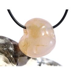 Chalcedon rosa (Rosenchalcedon) Trommelstein gebohrt -...