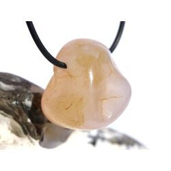 Chalcedon rosa (Rosenchalcedon) Trommelstein gebohrt - Sonderqualit�t - Rarit�t - ca. 2,8 cm x 2,6 cm x 2 cm