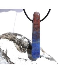 Richterit XXL Schmuckstein / Scheibenstein gebohrt - Raritt - AA-Sonderqualitt - Unikat - Handarbeit - ca. 5,7 cm x 1,1 cm x 1 cm (GKS)