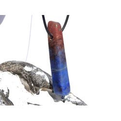 Richterit XXL Schmuckstein / Scheibenstein gebohrt - Raritt - AA-Sonderqualitt - Unikat - Handarbeit - ca. 5,7 cm x 1,1 cm x 1 cm (GKS)