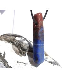 Richterit XXL Schmuckstein / Scheibenstein gebohrt - Raritt - AA-Sonderqualitt - Unikat - Handarbeit - ca. 5,7 cm x 1,1 cm x 1 cm (GKS)