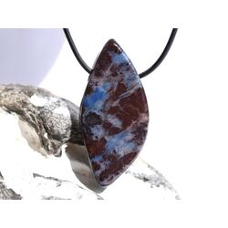 Richterit XXXL Schmuckstein / Scheibenstein gebohrt - Raritt - AA-Sonderqualitt - Unikat - Handarbeit - ca. 5,2 cm x 2,4 cm x 0,9 cm (GKS)