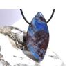 Richterit XXXL Schmuckstein / Scheibenstein gebohrt - Rarität - AA-Sonderqualität - Unikat - Handarbeit - ca. 5,2 cm x 2,4 cm x 0,9 cm (GKS)