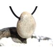 Versteinerte Koralle Trommelstein / Scheibenstein gebohrt - schöne Qualität - ca. 2,9 cm x 2,5 cm x 1,2 cm