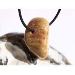 Versteinerte Koralle Trommelstein gebohrt - Sonderqualitt - ca. 3,2 cm x 2 cm x 1,7 cm