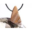 Versteinertes Holz XL Schmuckstein / Scheibenstein gebohrt - Sonderqualität - Handarbeit - ca. 3,9 cm x 2 cm x 1,1 cm