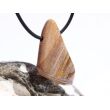 Versteinertes Holz XL Schmuckstein / Scheibenstein gebohrt - Sonderqualität - Handarbeit - ca. 3,9 cm x 2 cm x 1,1 cm