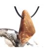Versteinertes Holz XL Schmuckstein / Scheibenstein gebohrt - Sonderqualität - Handarbeit - ca. 3,9 cm x 2 cm x 1,1 cm