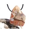 Versteinertes Holz XXL Scheibenstein / Schmuckstein gebohrt - Sonderqualität - ca. 4,7 cm x 3,3 cm x 1,1 cm