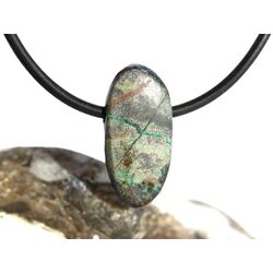 Azurit-Malachit natur Schmuckstein / Scheibenstein gebohrt - Handarbeit - Rarit�t - Sonderqualit�t - ca. 2,2 cm x 1 cm x 0,6 cm