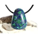 Azurit-Malachit (gepr.) Trommelstein gebohrt - ca. 2,6 cm...