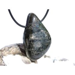 Larvikit XXL Trommelstein gebohrt - ca. 4,3 cm x 2,6 cm x 1,3 cm