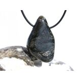 Larvikit XXL Trommelstein gebohrt - ca. 4,3 cm x 2,6 cm x 1,3 cm