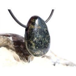 Eldarit Nebulastein (Meta-Rhyolith / Kugelrhyolith) Trommelstein gebohrt - ca. 3 cm x 2 cm x 1,2 cm