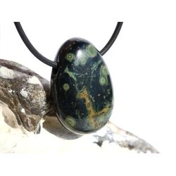 Eldarit Nebulastein (Meta-Rhyolith / Kugelrhyolith) Trommelstein gebohrt - ca. 3 cm x 2 cm x 1,1 cm